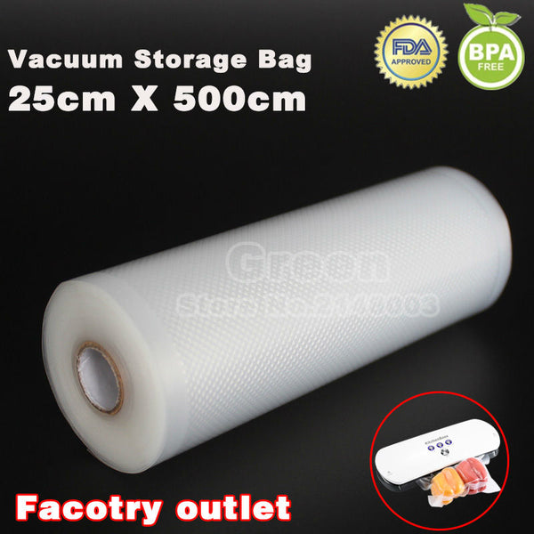 25cm x 500cm 1 Roll Vacuum food bag for kitchen vacuum storage bags packing film keep fresh up to 6x longer