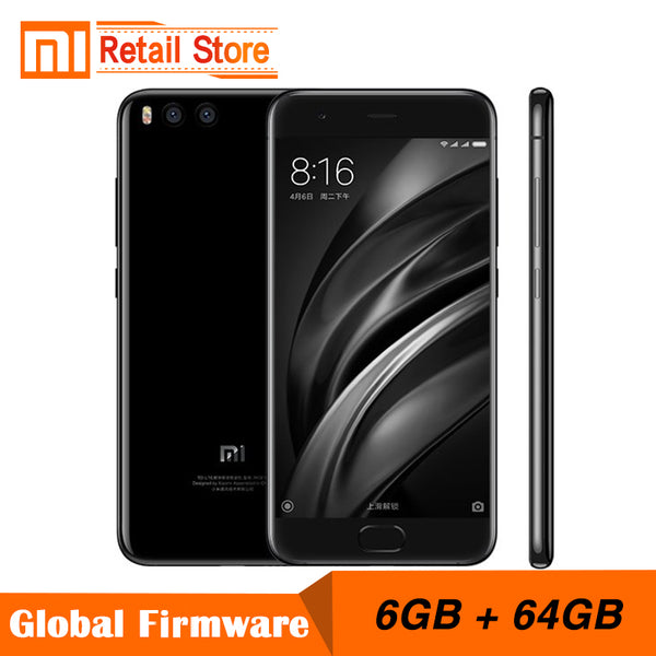 Original Xiaomi Mi6 Mi 6 6GB RAM 64GB ROM Snapdragon 835 Octa Core Mobile Phone 4G+ 5.15" Dual Cameras 12.0MP Fast Charge