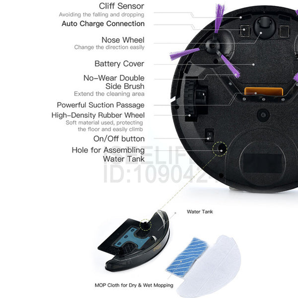 2017 ISEELIFE Intelligent Robot Vacuum Cleaner for Home PRO1 HEPA Dry Auto Charge Smart Cleaning Robotic Cleaner ROBOT ASPIRADOR