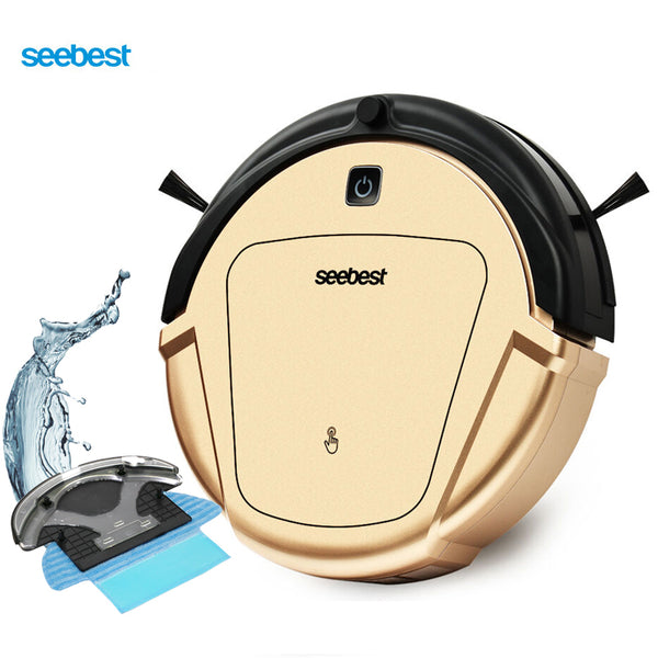 Seebest D750 TURING 1.0 Dry and Wet Mop Vacuum Clean Robot with Water Tank and GPS Zigzag Clean Route, Russia Warehouse