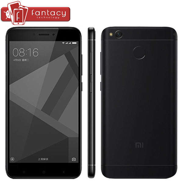 Original Xiaomi Redmi 4X Prime 4GB RAM 64GB ROM Snapdragon 435 Smartphone Fingerprint ID FDD LTE 4G 5" 720P MIUI 8 Moblie Phone