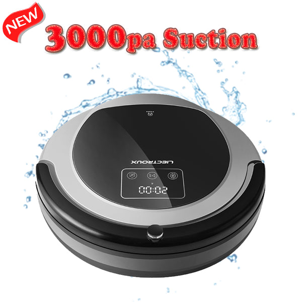 (FBA)LIECTROUX Robot Vacuum Cleaner B6009,Map Navigation,Smart Memory,Suction 3000pa,Dual UV Lamp, Wet Dry Mop,Robot aspirador
